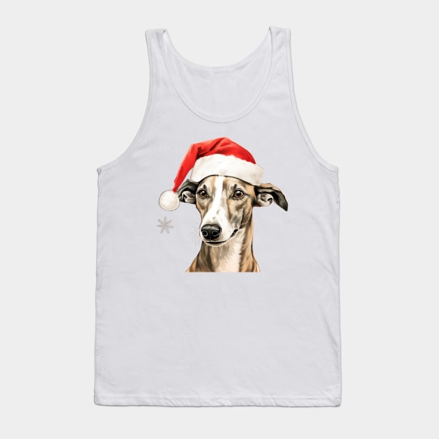 Whippet Christmas Tank Top by MZeeDesigns